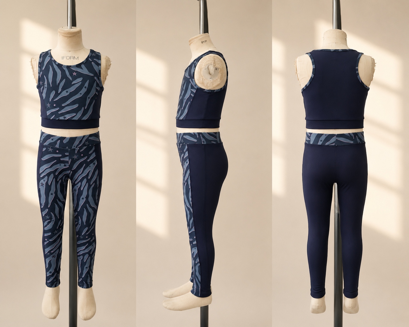 Nova star-print activewear set — sports bra and legging, developed by THELYSH Atelier
