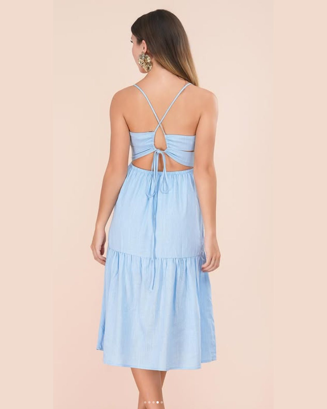 Back view — Reha Midi Dress