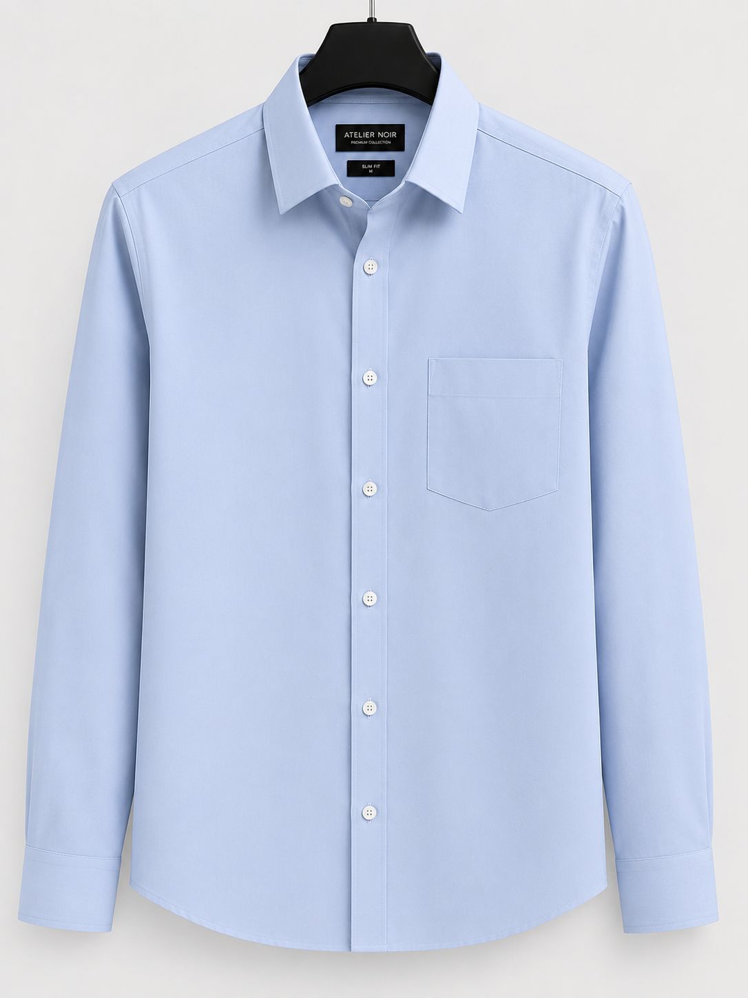 Long-sleeve shirt in light blue